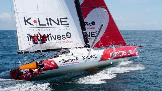 Having competed many times in the Rolex Fastnet Race, Sam Davies will be in the driving seat of Tanguy de Lamotte's IMOCA 60, Initiatives Coeur © Initiatives Coeur